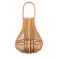 Wood Round Bellied Lantern Natural Finish