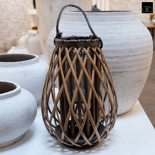 Bamboo Lantern Weathered Finish