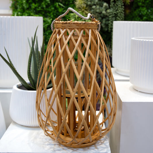 Bamboo Lantern Weathered Finish