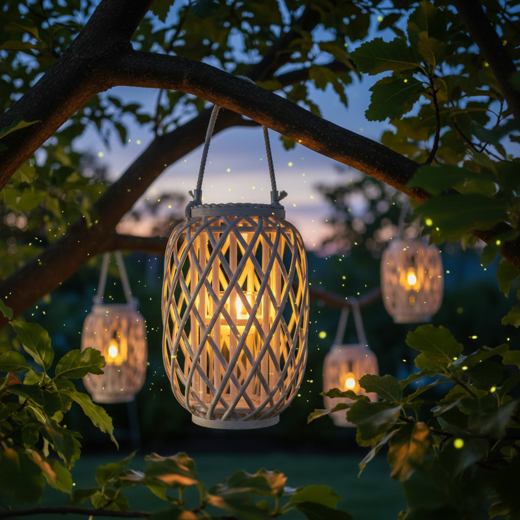Ravari Natural Round Bamboo Lantern