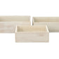 Wooden Square Planter Set of Three Matte Finish White
