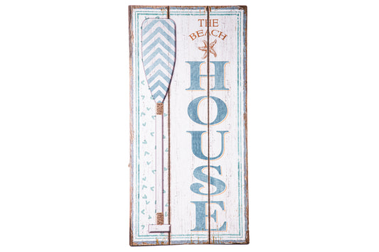 Wood Rectangle Wall Art Distressed Finish