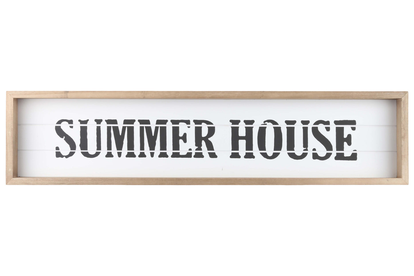 Wood Rectangle Wall Art Smooth Finish White-6.00"H