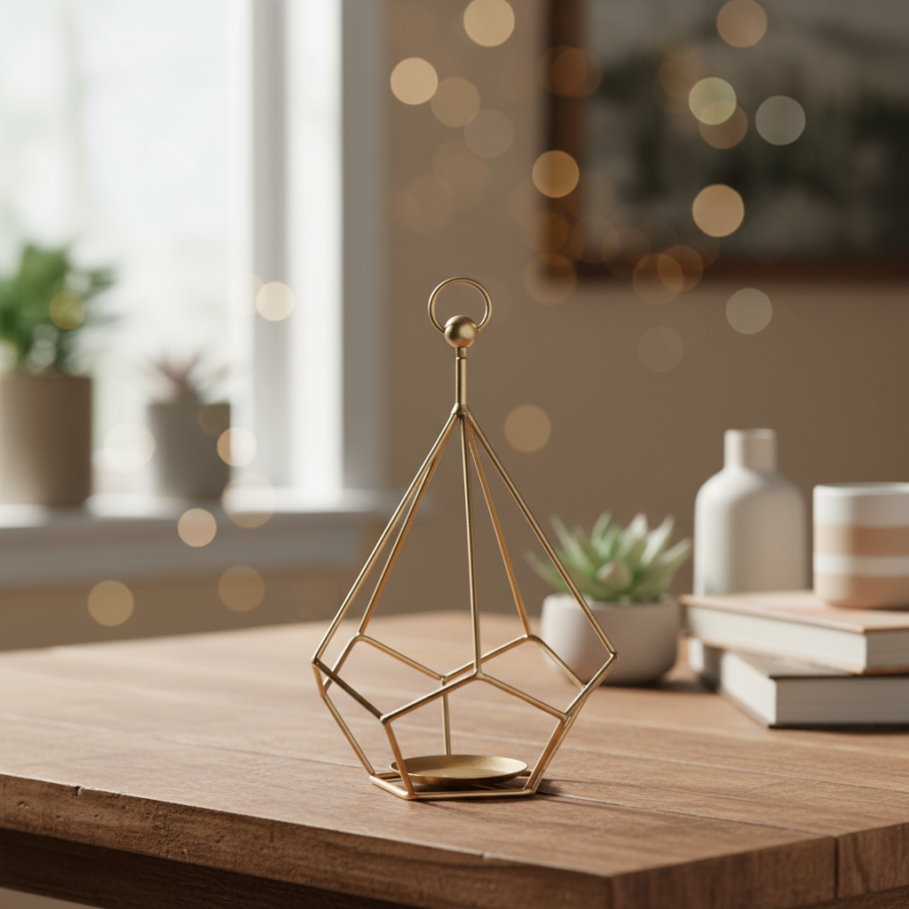 July Metal Octagon Candle Holder