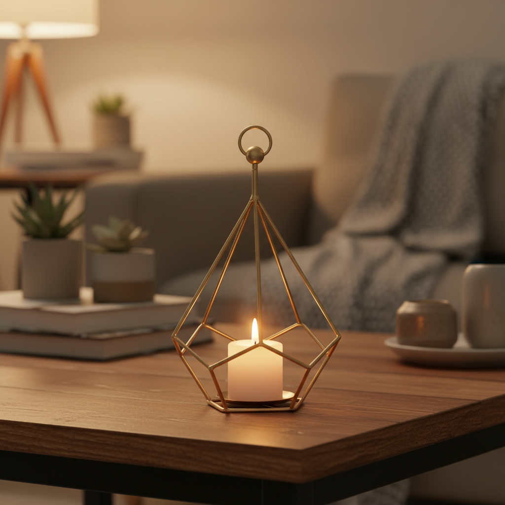 July Metal Octagon Candle Holder