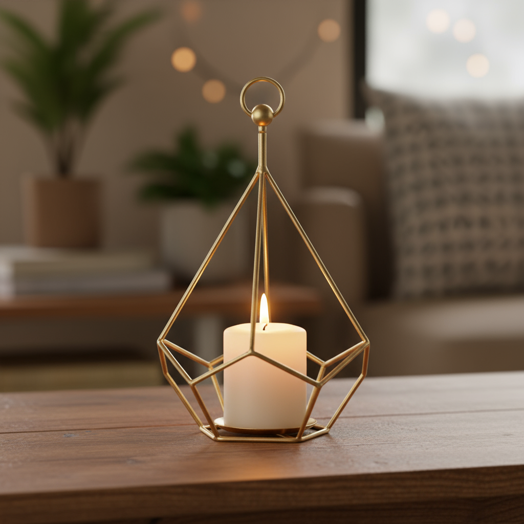 July Metal Octagon Candle Holder