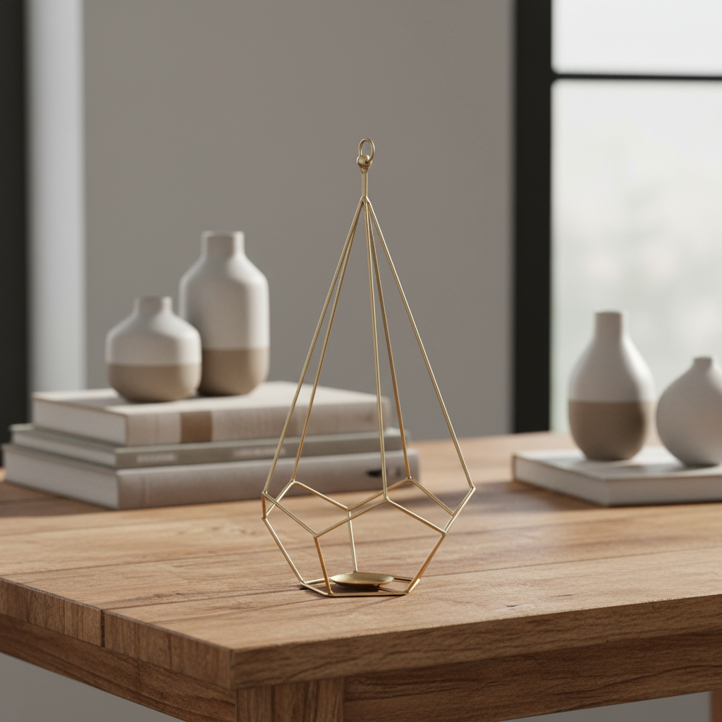 July Metal Octagon Candle Holder