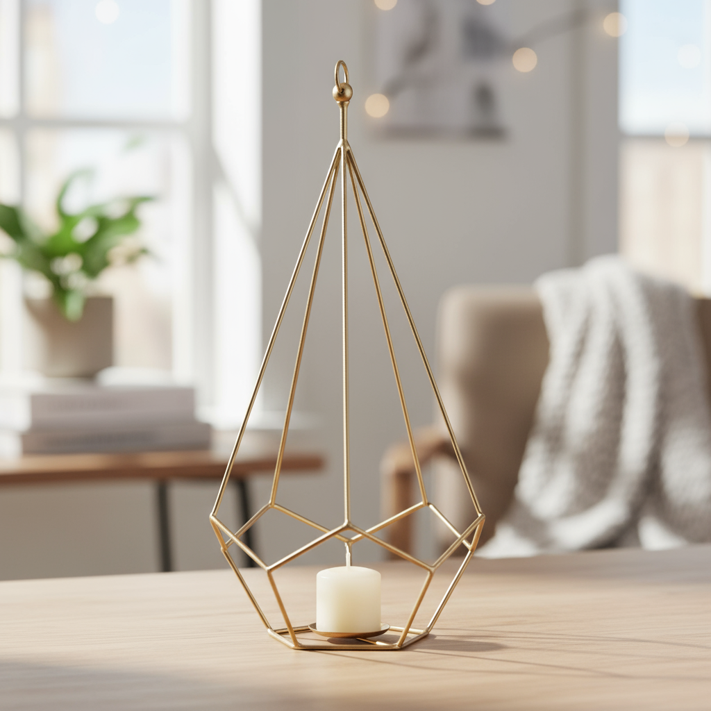 July Metal Octagon Candle Holder