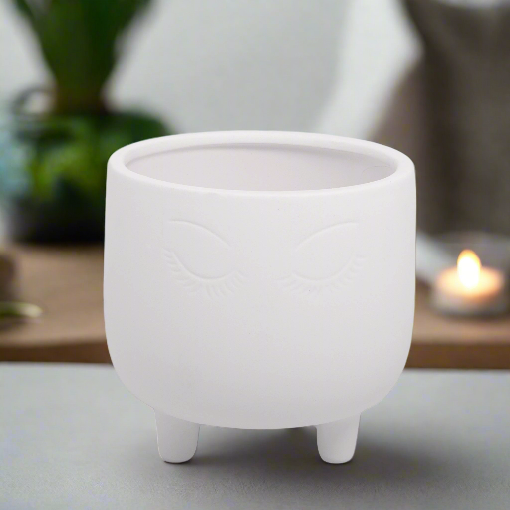 Zelda Ceramic Footed Round Pot
