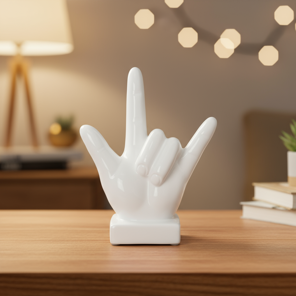 Aletta Ceramic Hand Signal Sculpture