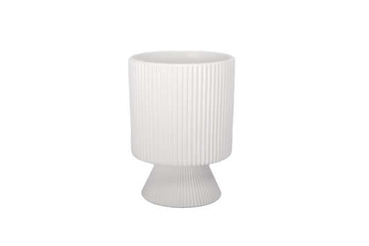 Dolomite Ceramic Pot Matte White