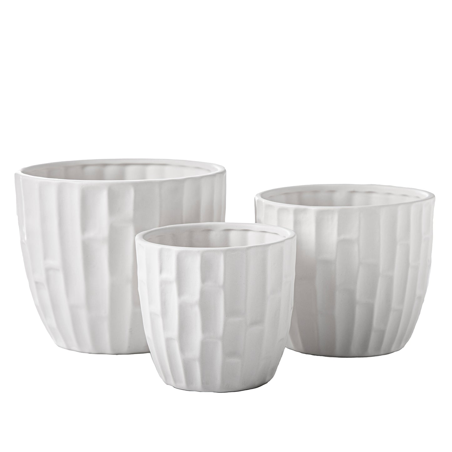 Palis Ceramic Round Planter Set (Set of 3)