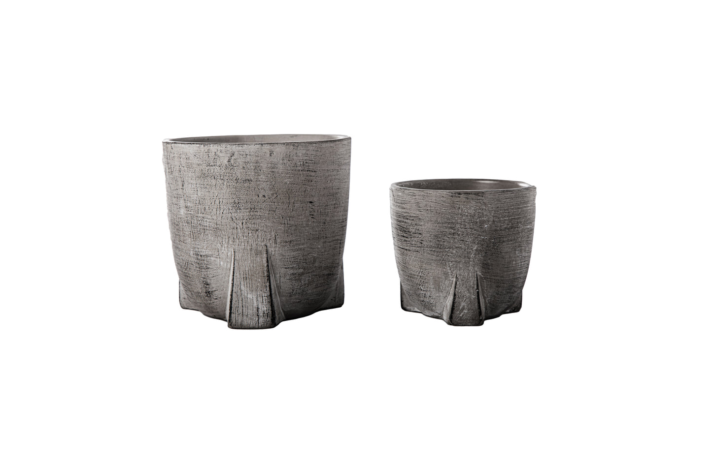 Cement Round Pot Coated Finish