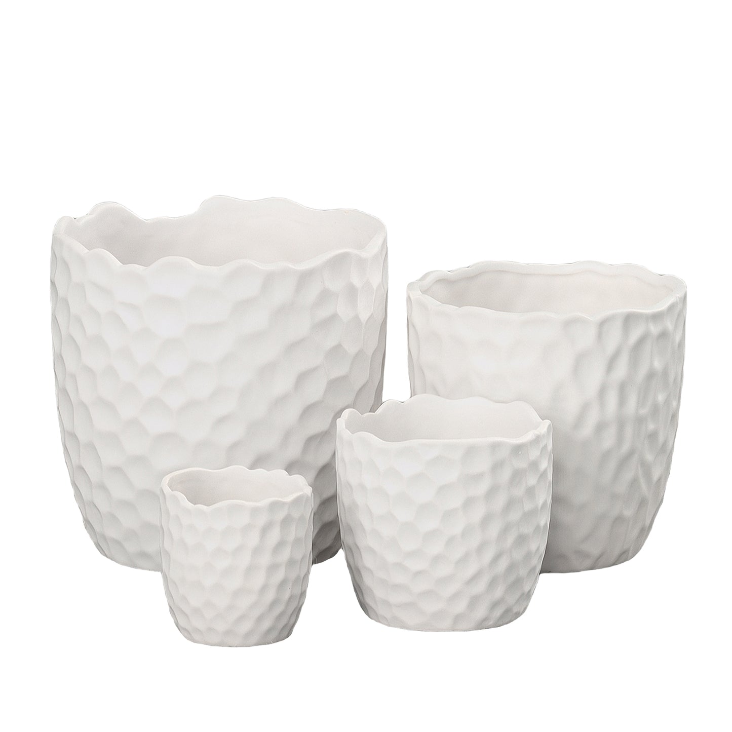 Portina Ceramic Round Planter Set (Set of 4)