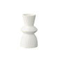 Veridia Ceramic Round Vase with Trumpet Mouth and Debossed Line Column Design