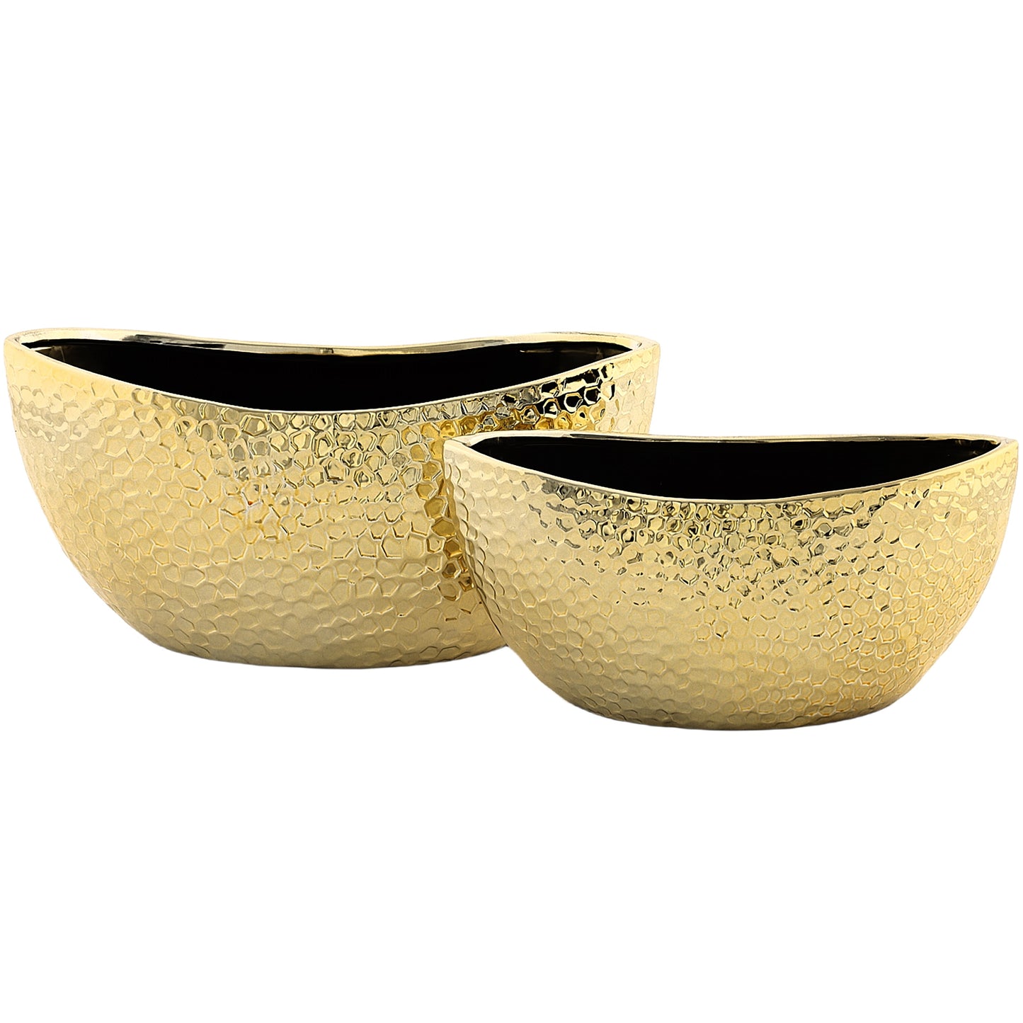 Quivelle Geometric Oval Planter Set (Set of 2)