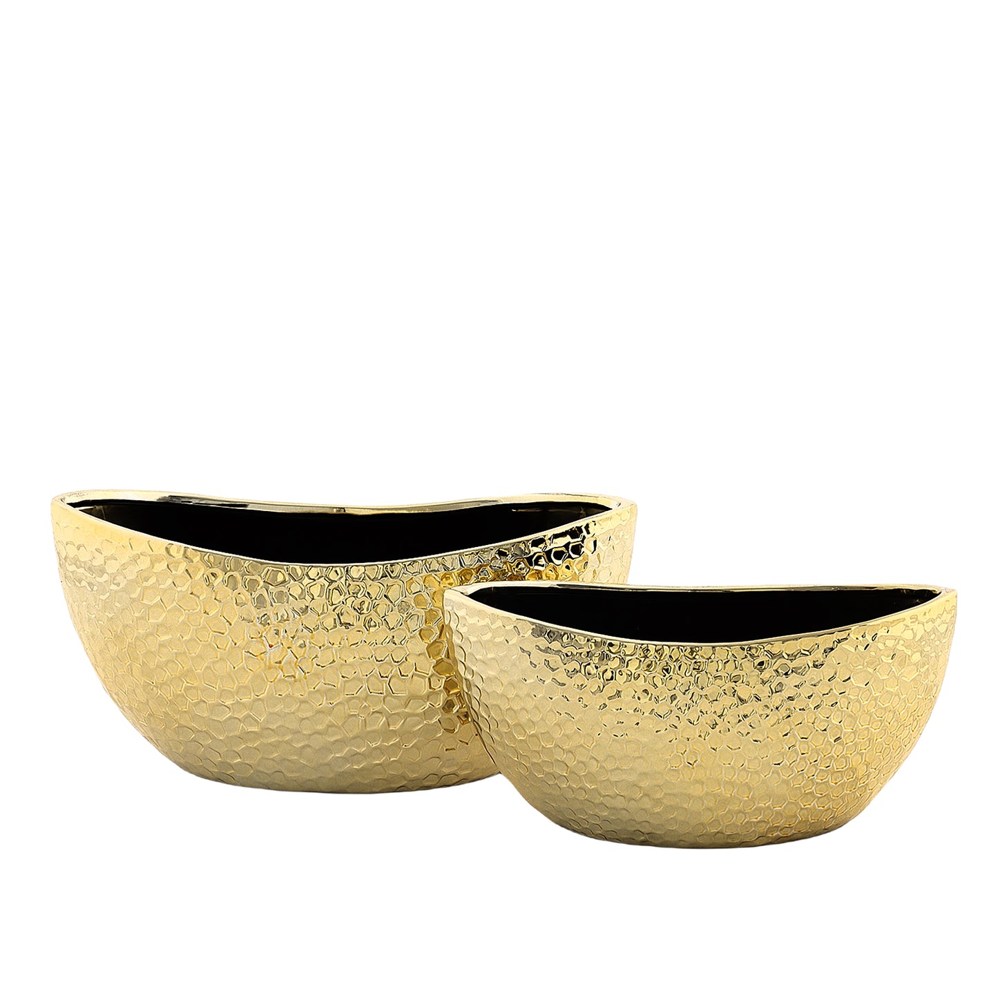 Quivelle Geometric Oval Planter Set (Set of 2)