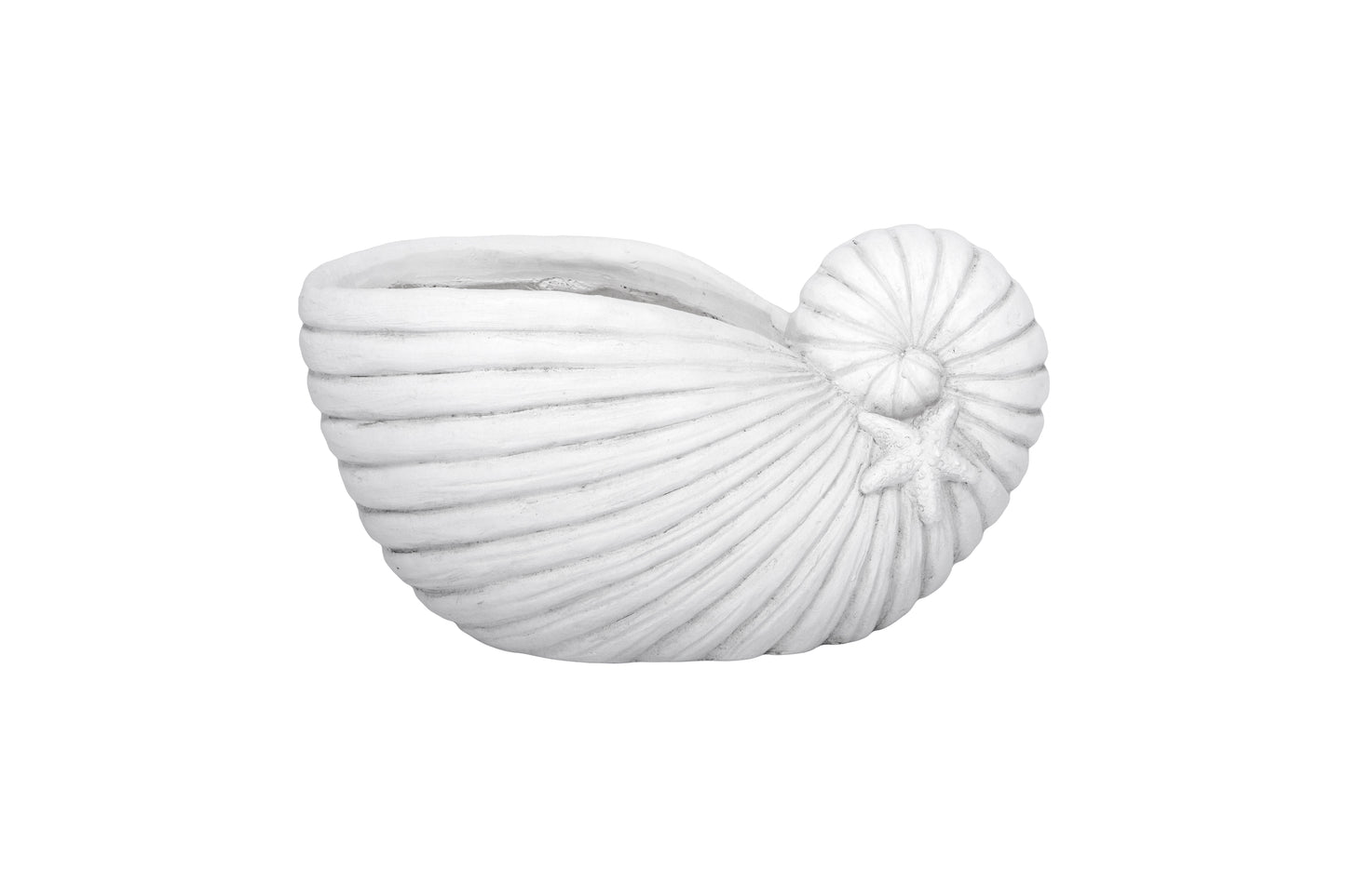 Polyresin Shell Planter-10.50"H