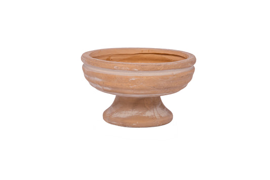 Terecotta Round Urn Finish Wash