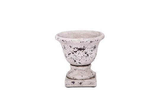 Terracotta Round Urn Distressed Cement