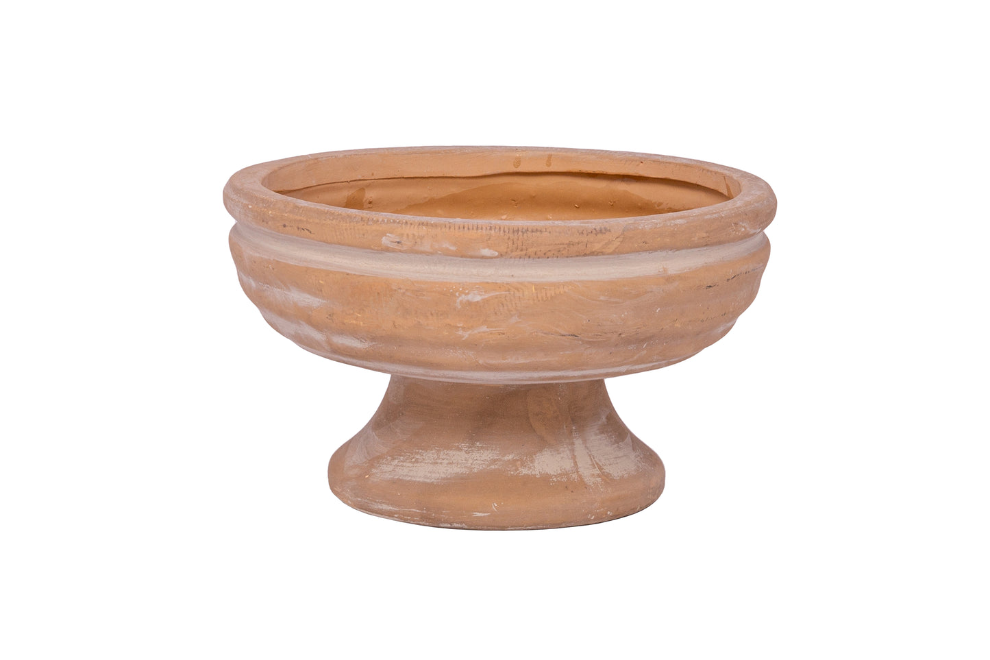 Terecotta Round Urn Finish Wash