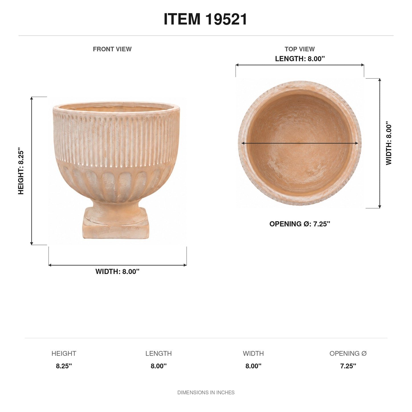 Lou Goblet-Style Pedestal Planter