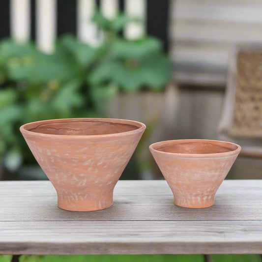 Vega Terracotta Cone Pot Set (Set of 2)