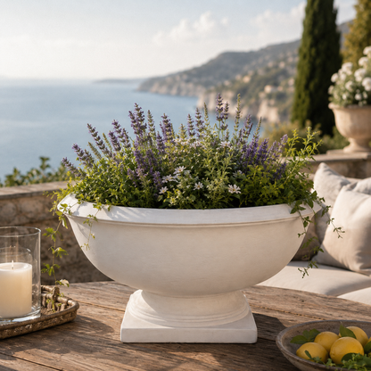 Galen Sand Finish Terracotta Urn Planter