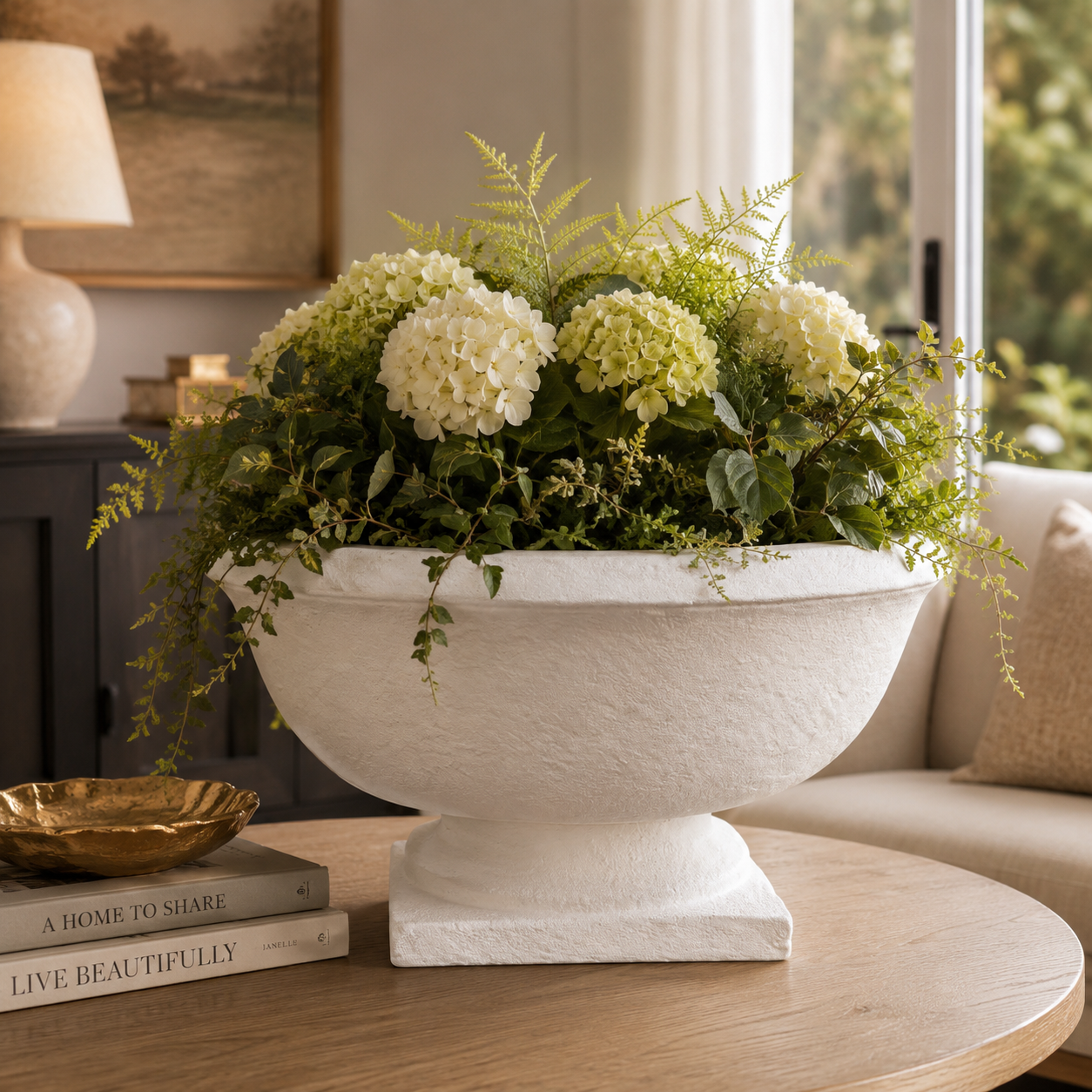 Galen Sand Finish Terracotta Urn Planter