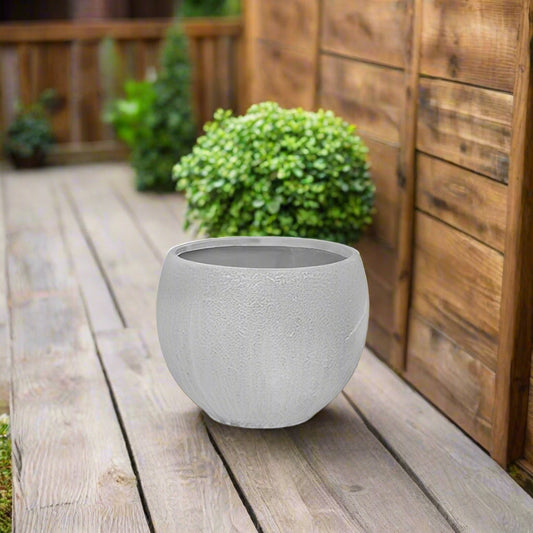 Caelan Stucco Terracotta Sphere Planter (Set of 2)
