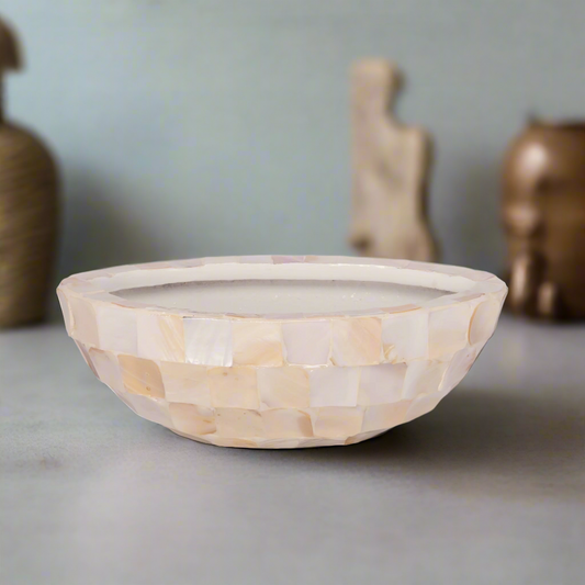 Capri Shell Planter Boat Shape Planter Finish Cream