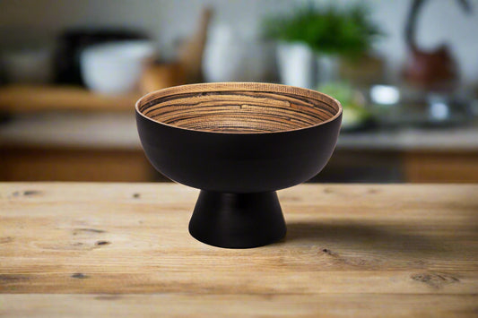 Nova Lacquer Bamboo Bowl with Base