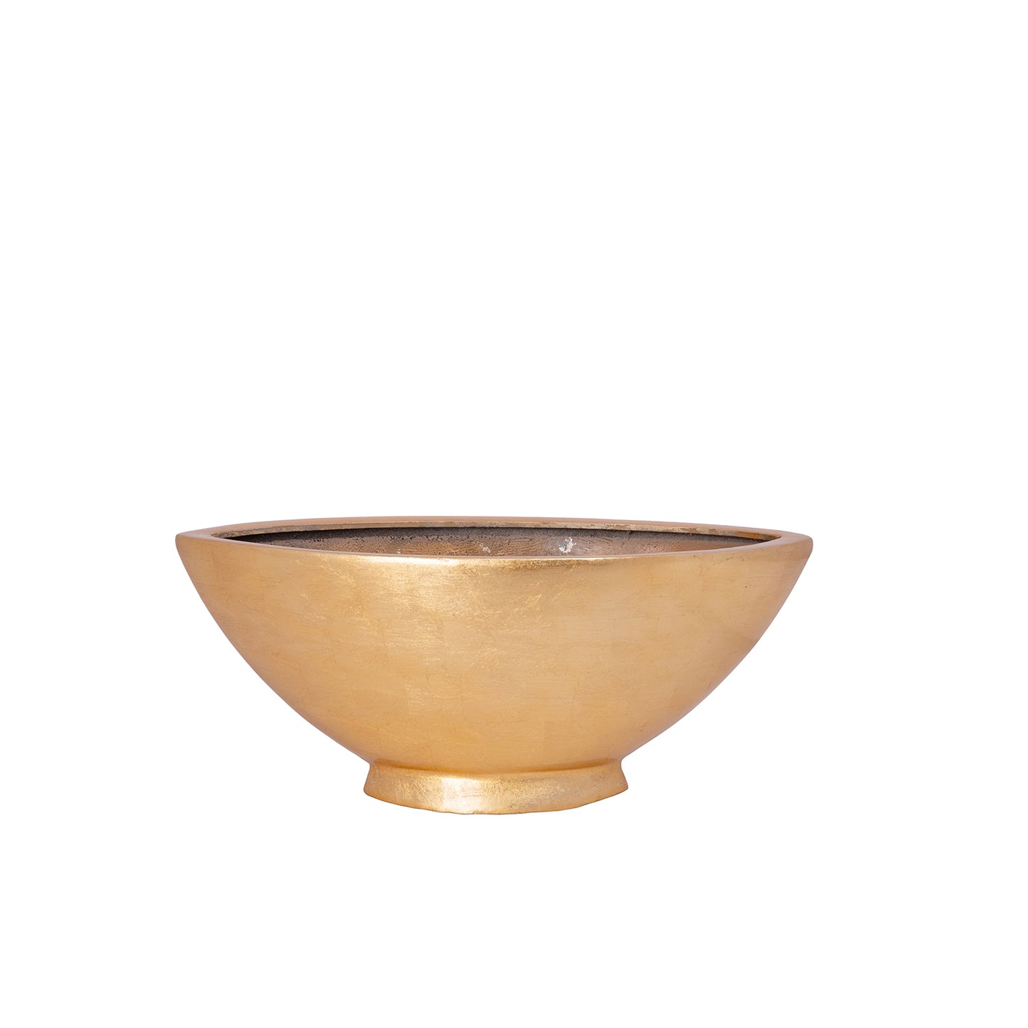 Daisy Polystone Gold Leaf Boat Planter