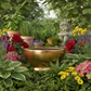 Daisy Polystone Gold Leaf Boat Planter