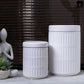 Yvelle White Ceramic Canister Set