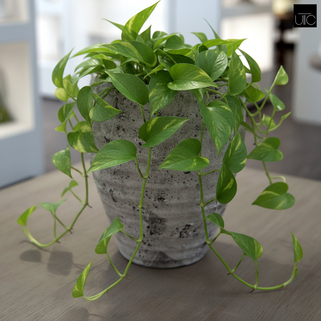 Olya Textured Barrel-Style Cement Planter