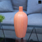 Ceramic Round Bottle Vase Matte Finish Orange-10.00"H