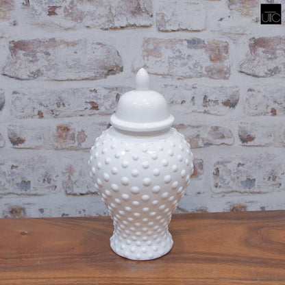 White Dotted Temple Jars