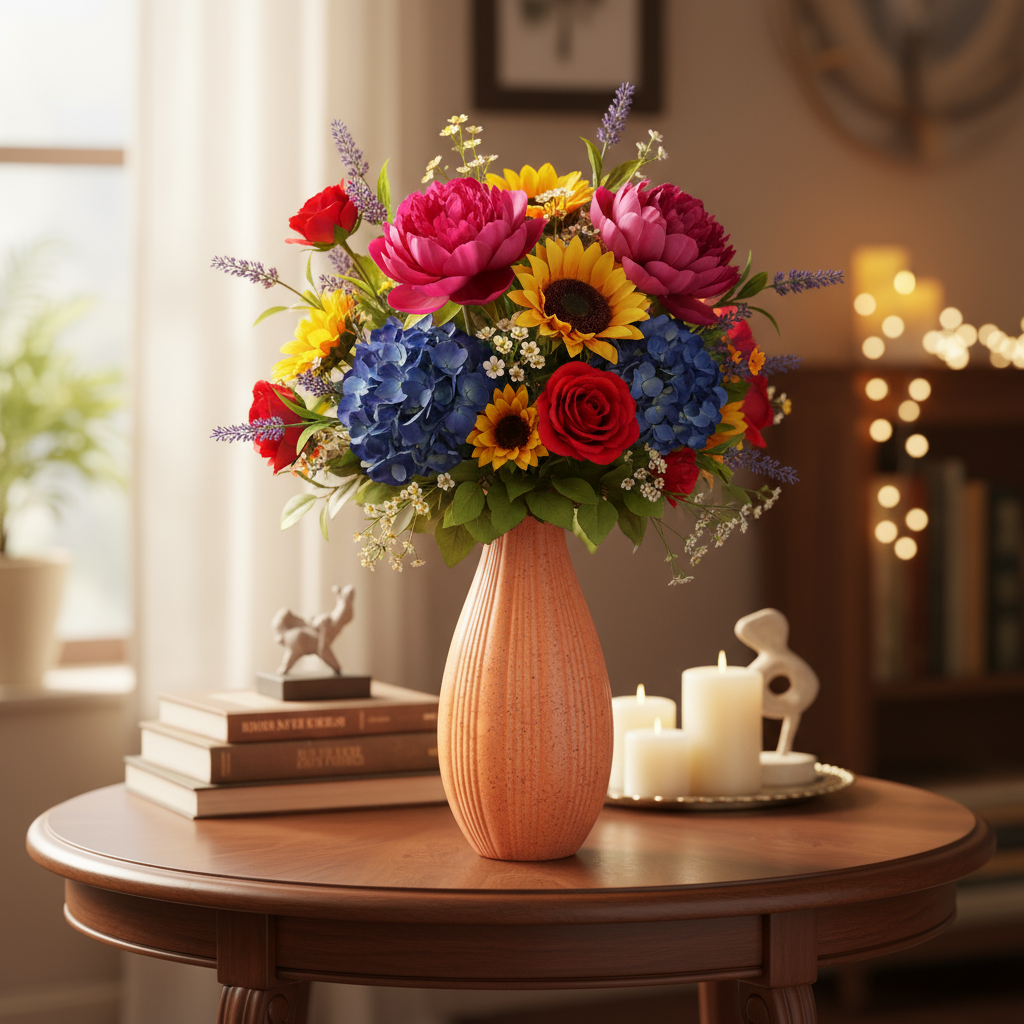 Kiki Ceramic Slim Round Bottle Vase with Embossed Column Design Body