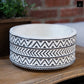 Ceramic Pot Washed Finish Black, White-4.5"H
