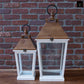 Avenlee White Wood Lanterns (Set of 2)