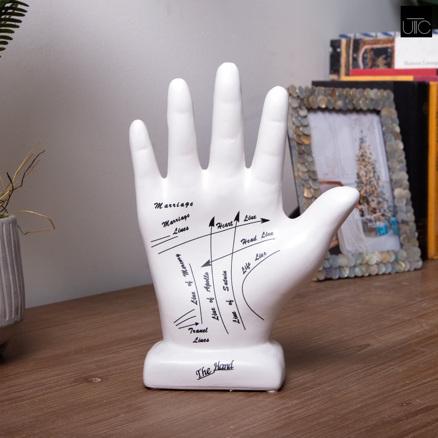Astora Ceramic Right Hand Figurine with Astro Palmistry Design