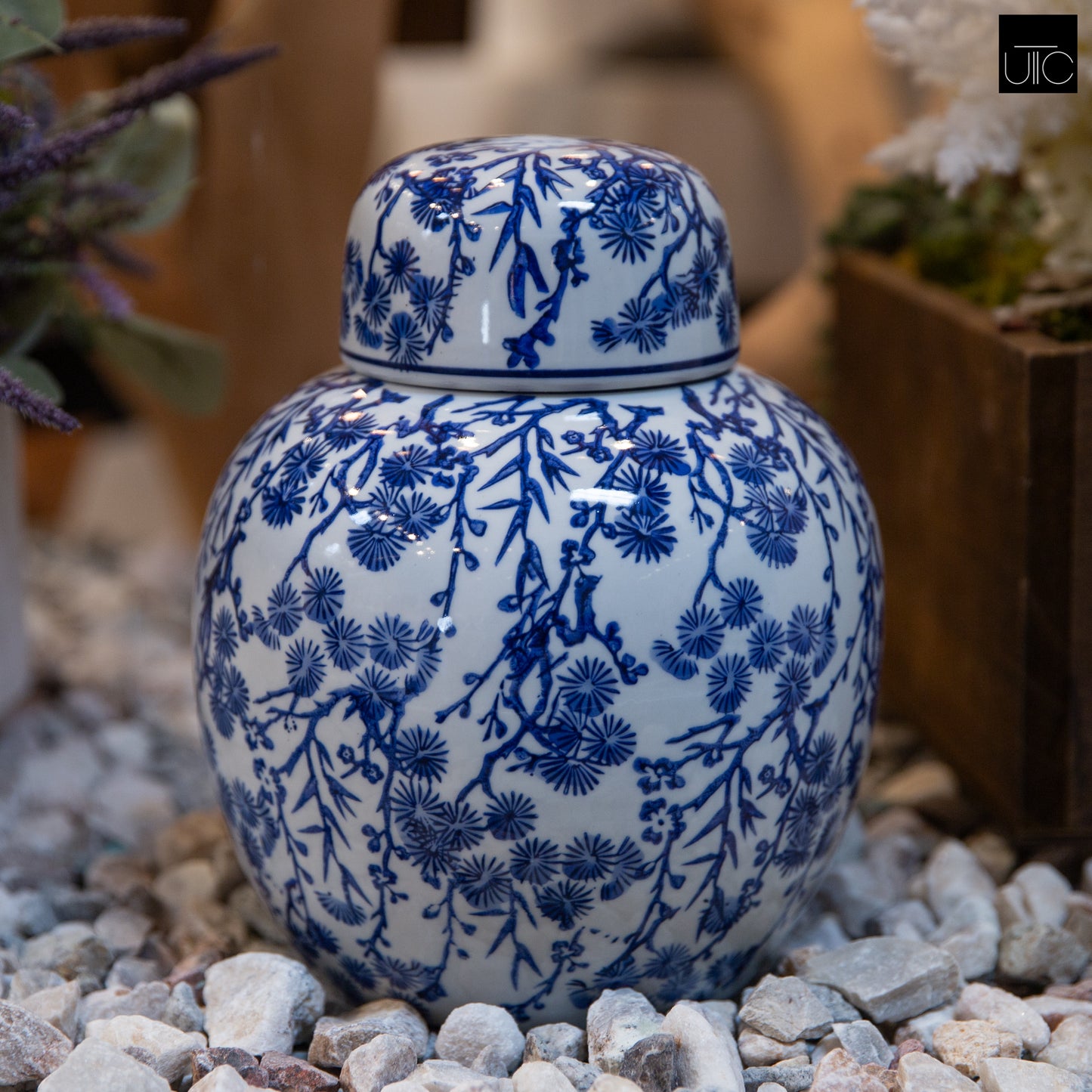 Marston Ceramic Chinoiserie Ginger Jar