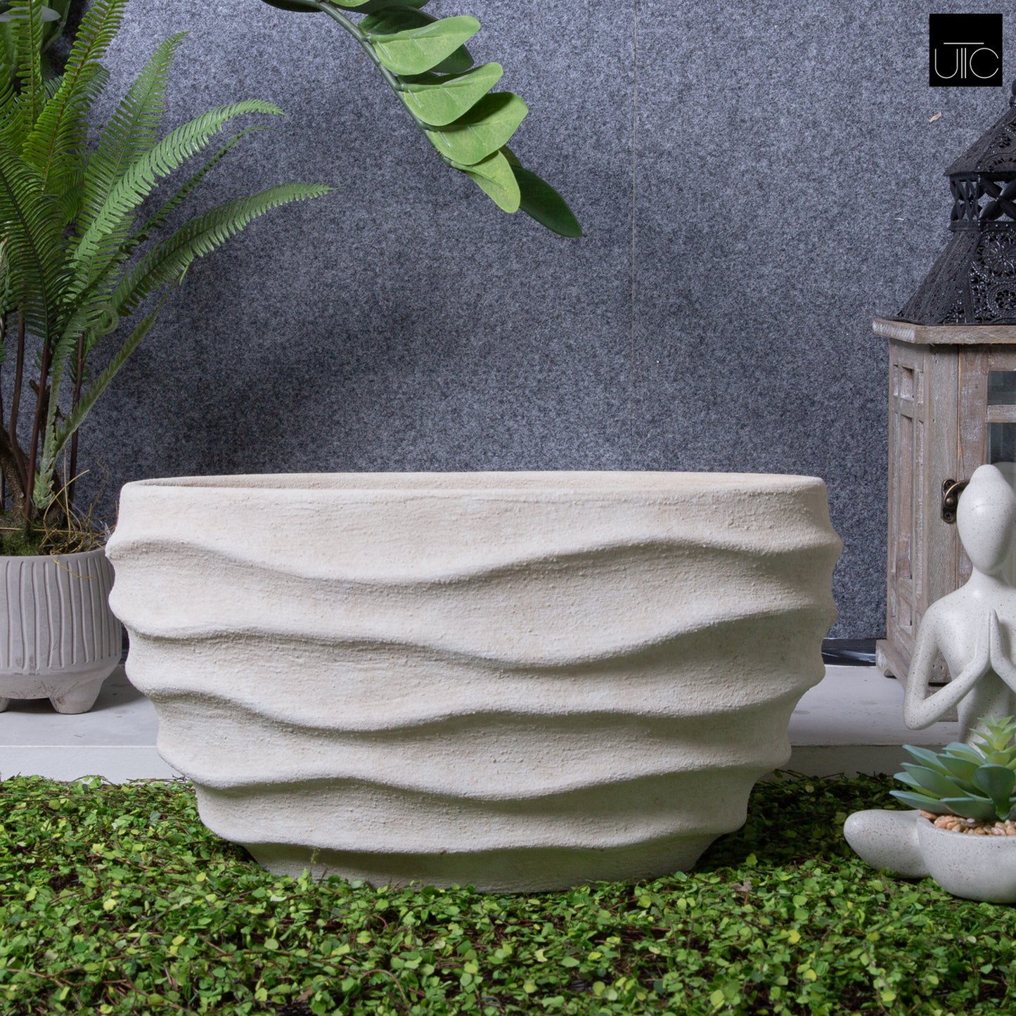 Terracotta Pot Cream-7.50"H