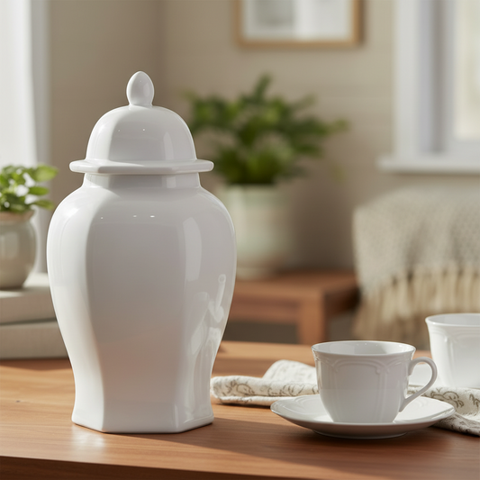 Biann Ceramic Chinoiserie Ginger Jar