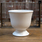 Zavine Matte White Pedestal Planter