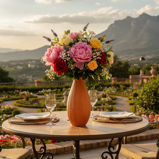 Kiki Ceramic Slim Round Bottle Vase with Embossed Column Design Body