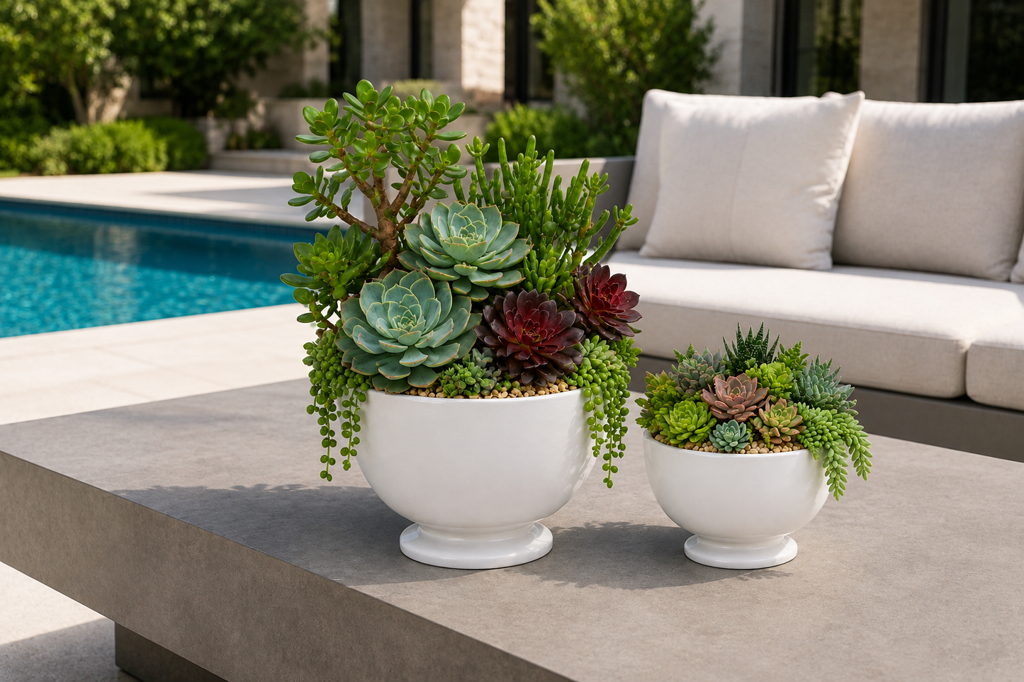 Kerry Ceramic White Pedestal Planter
