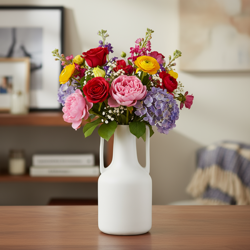 Jessamy Ceramic Round Bottle Vase