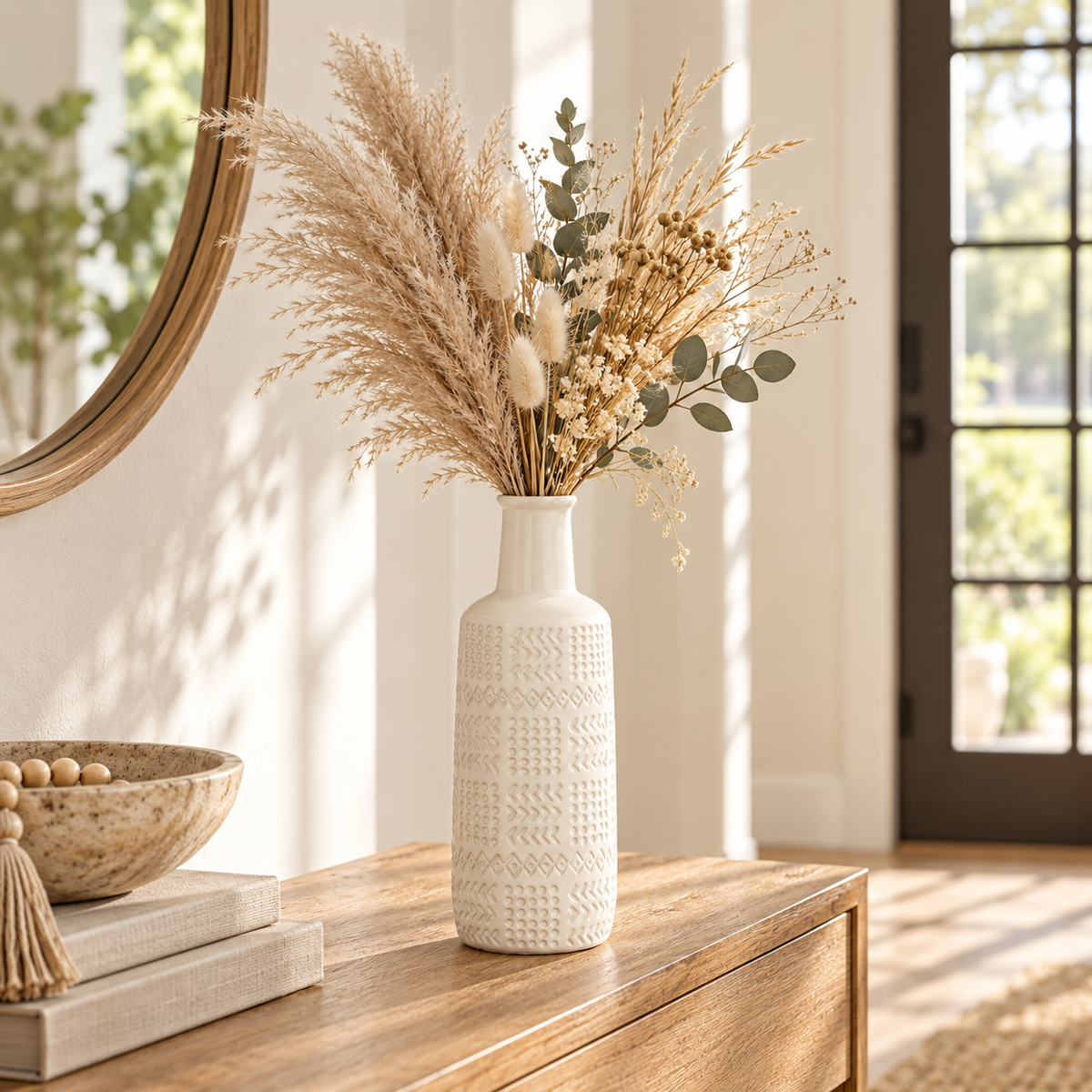 Zarien Layered Tribal Ceramic Vase